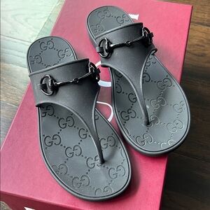 Gucci Horsebit Thong Sandals